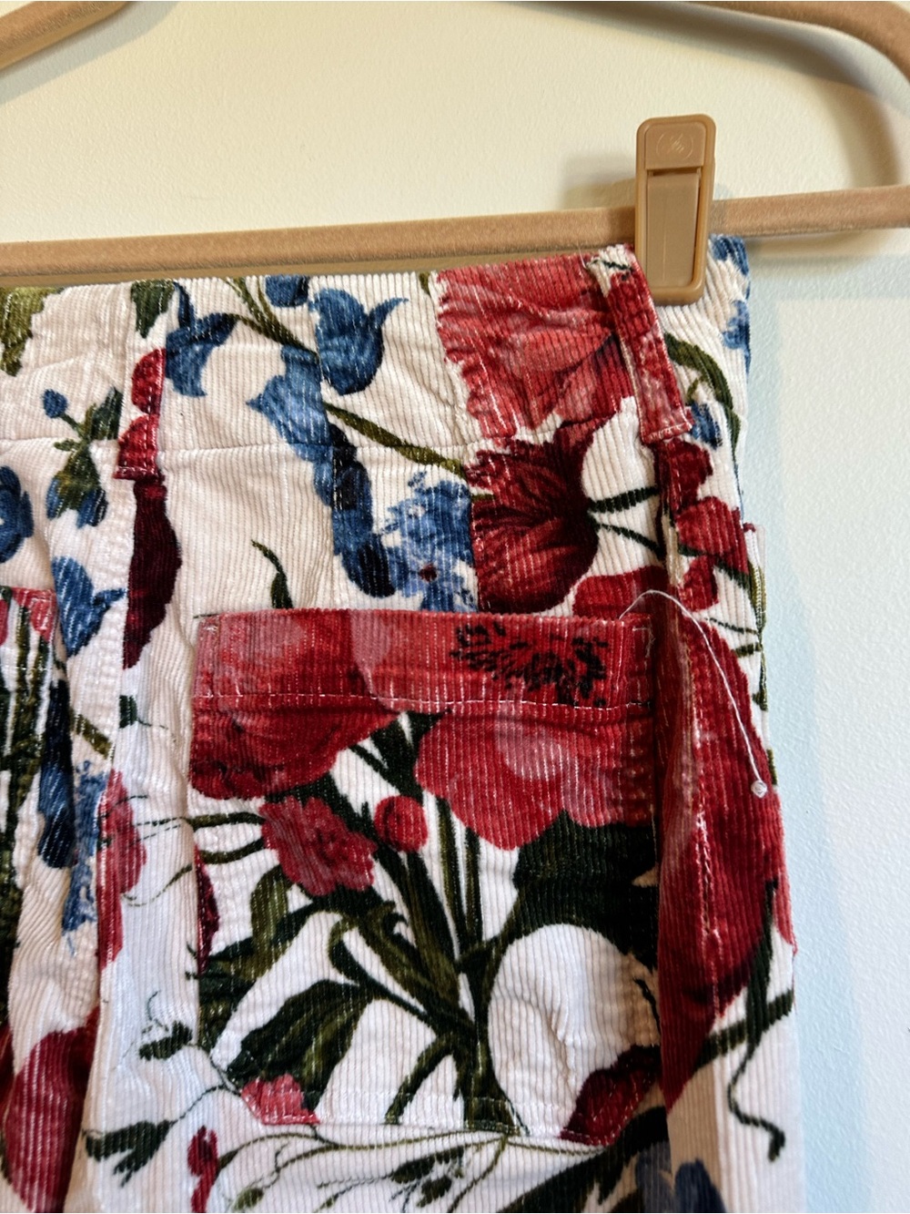 Anthropologie Maeve The Colette Corduroy Floral Pants Womens 26 - Picture 5 of 6